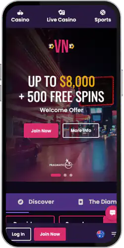 VegasNow Casino Open the official website